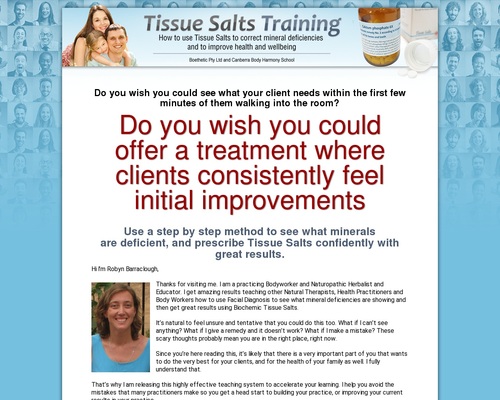 Tissue Salts Training Courses