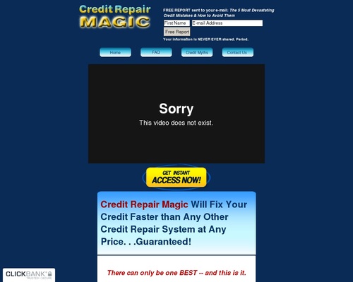 Credit Repair Magic now pays .58 on every sale!