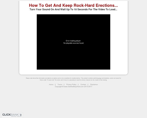 Get And Stay Hard – Huge Untapped Niche – Killer V S L For E D Niche